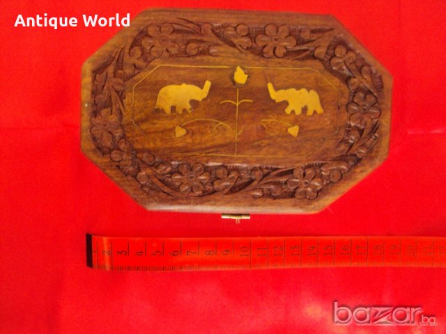 Красива Стара Индийска Кутия за Бижута, снимка 5 - Антикварни и старинни предмети - 20736994