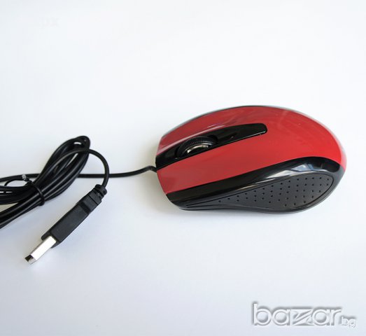 Оптична мишка червена USB DPI=800