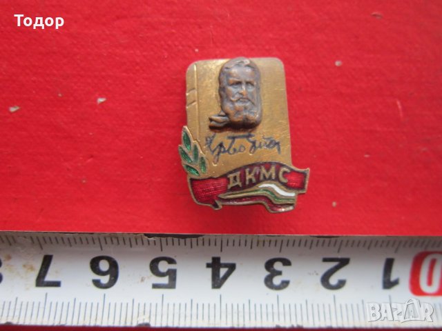 Стара значка знак  ДКМС бронз емайл ранен соц, снимка 2 - Колекции - 25471495
