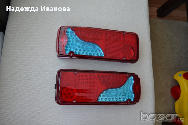2бр. диодни задни светлини 12 и 24 волта,стопове за камион,бус,ремарке 