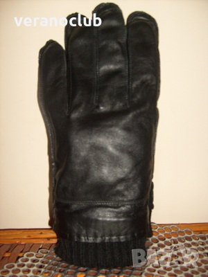 Мъжки кожени ръкавици Черен Класик, снимка 4 - Ръкавици - 26174766