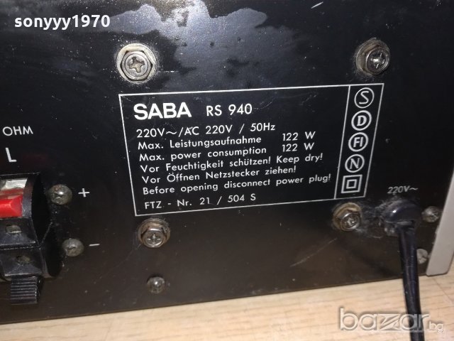 saba rs940 receiver-внос швеицария, снимка 18 - Ресийвъри, усилватели, смесителни пултове - 20620295