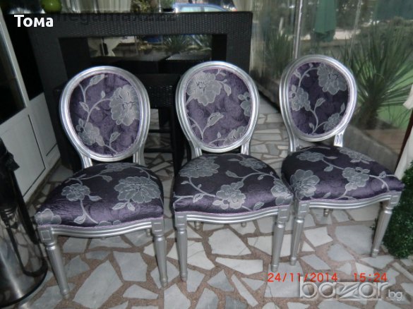 4броя Ретро стол барок уникален нов, снимка 10 - Столове - 11796354