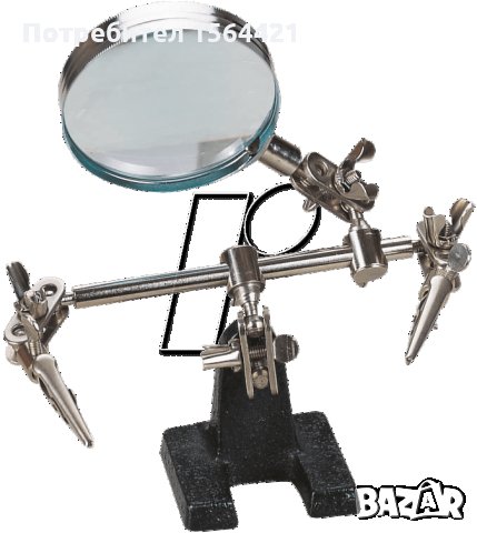 професионална стъклена лупа "Помощна ръка", 3х, 60 мм, немска, внос от Германия, снимка 4 - Други инструменти - 16690483