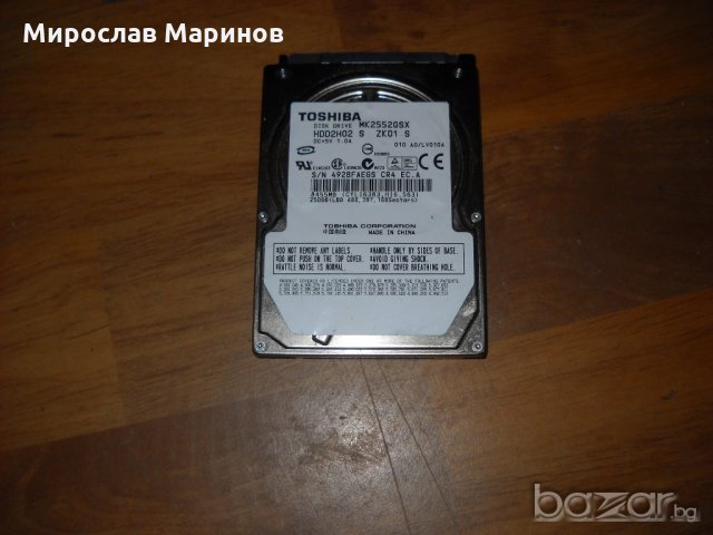 5.1. хард диск за лаптоп TOSHIBA  250 GB–SАTA 2.5”. Ползван 1 месец и 15 дена, снимка 1 - Твърди дискове - 21014369
