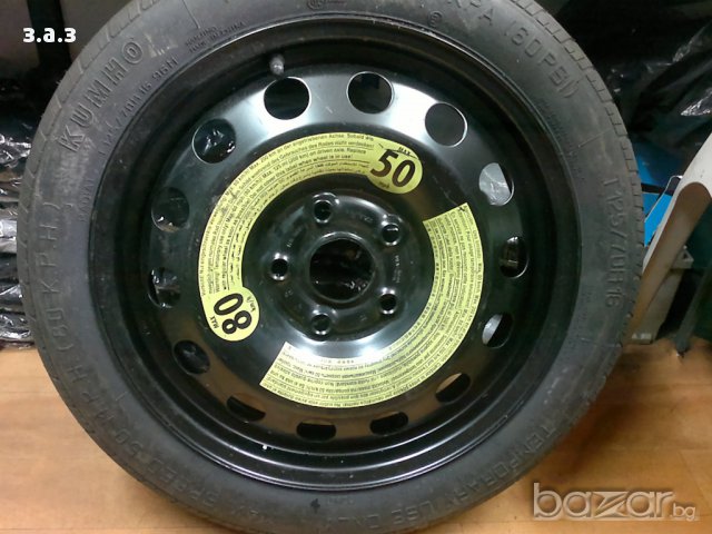 Резервна гума патерица за ауди и фолксваген 5x112 16цола , снимка 2 - Гуми и джанти - 13535533