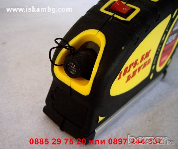 Лазерен нивелир с ролетка 5.5 метра - код 1036