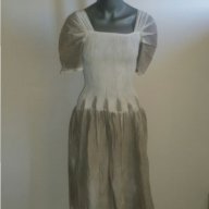 Дамска рокля бежови цветове С *, снимка 1 - Рокли - 15181198