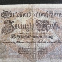Райх банкнотa - Германия - 20 марки | 1914г., снимка 6 - Нумизматика и бонистика - 25621645
