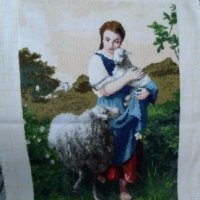Младата овчарка  гоблен 1 към 1  , снимка 1 - Гоблени - 20931966