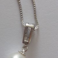 Сребърен комплект с естествени перли, снимка 3 - Бижутерийни комплекти - 21326986