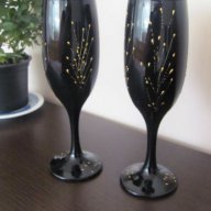 два броя ръчно рисувани стилни чаши , снимка 2 - Декорация за дома - 10750996
