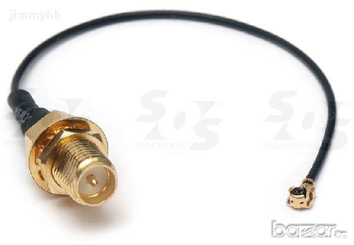 U.fl Ipx to Rp-sma female RF Pigtail Cable, снимка 1