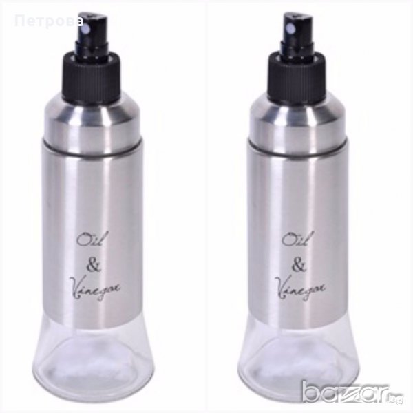 Комплект флакони със спрей за олио и оцет, снимка 1