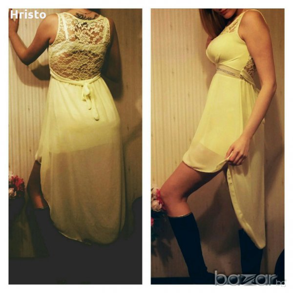 Стилна рокля в жълто универсален размер , снимка 1