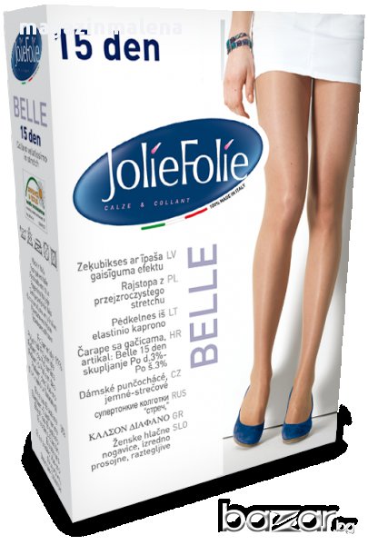  Jolie Folie 15DEN 5 цвята тънки копринени чорапогащи 40-95кг прозрачни копринени чорапогащи, снимка 1