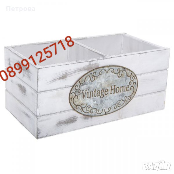 Декоративна дървена щайга/Дървена кутия-22х11х10 см., снимка 1