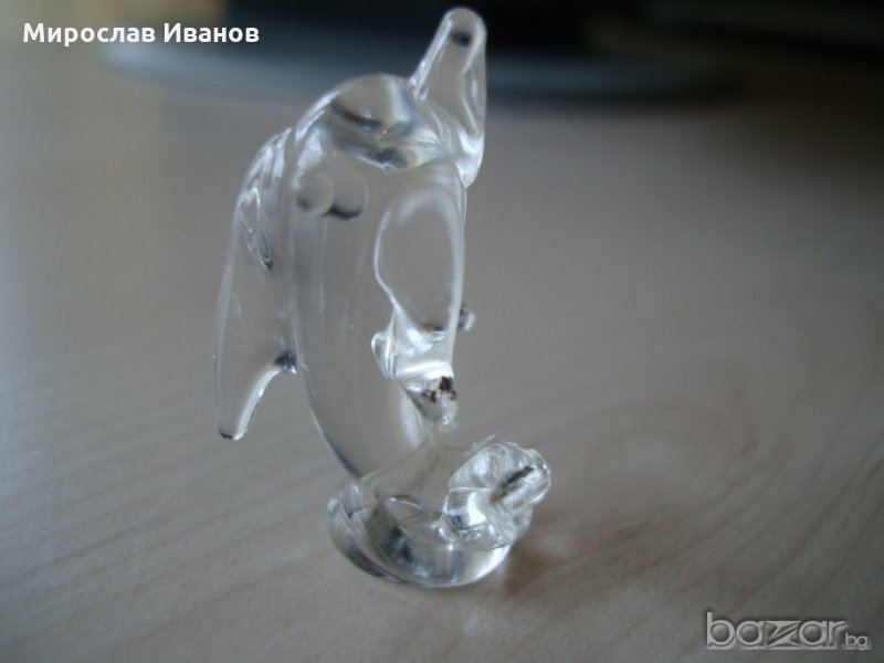 "Делфинче"- стъклена статуетка , снимка 1