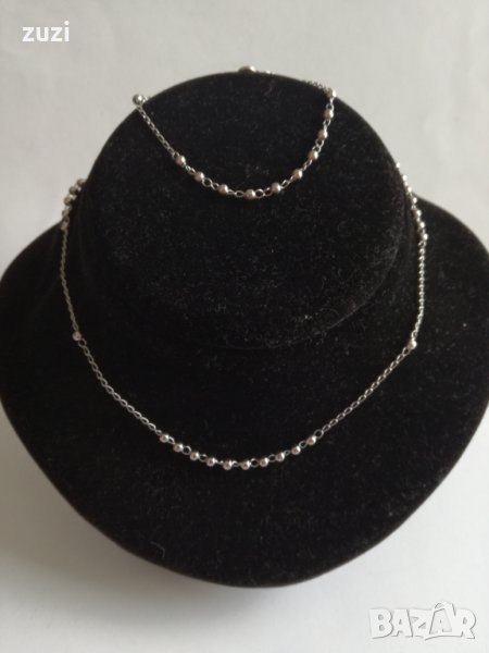  колие и гривна комплект - сребро проба 925, снимка 1
