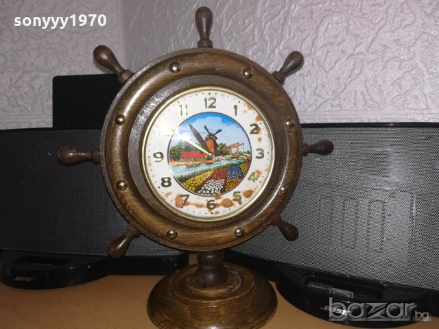 ПОРЪЧАН-АНТИК-ретро колекция-дървен часовник-внос швеицария, снимка 3 - Колекции - 20484640