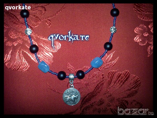 Колие със зодия Телец, снимка 2 - Колиета, медальони, синджири - 10326230