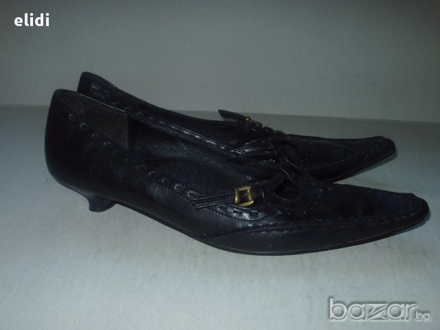 №40/7/ PAGANINI черни естеств.кожа, снимка 2 - Дамски обувки на ток - 14716153