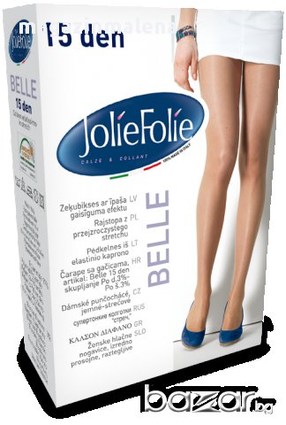  Jolie Folie 15DEN 5 цвята тънки копринени чорапогащи 40-95кг прозрачни копринени чорапогащи, снимка 1 - Бельо - 17978070