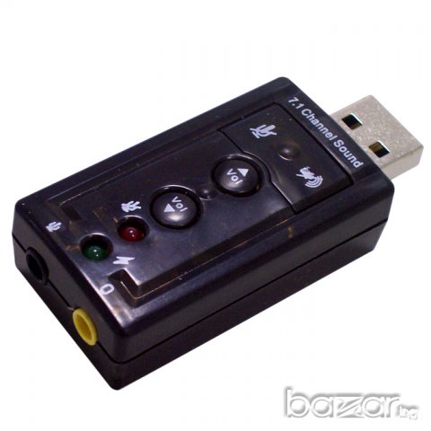 USB Звукова карта за компютър 7.1 - канален звук