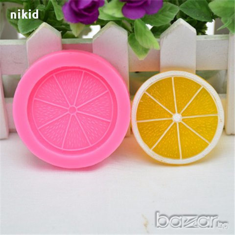 резен лимон портокал силиконов молд декорация с фондан торта напитка чаша бисквитки шоколад и др.