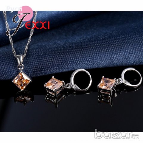 Сет - колие с висулка + обеци, снимка 3 - Бижутерийни комплекти - 17780680