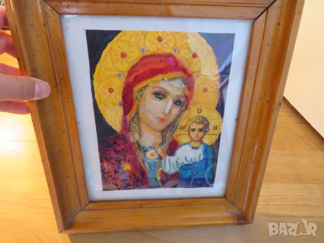Православна икона Света Богородица с Младенеца, Дева Мария за здраве и благополучие , снимка 2 - Картини - 24999306