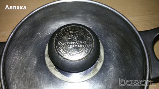 Продавам малка маркова немска тенджера, алпака, диаметър 18/9 см , снимка 3 - Съдове за готвене - 11533296