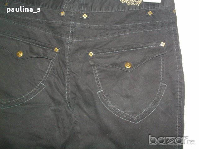 Черни дънки с велурен ефект” Jasmin”-design, снимка 7 - Къси панталони и бермуди - 15228629