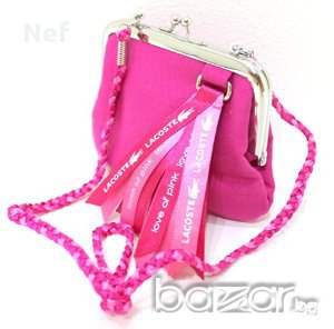 Нова чанта, портмоне Lacoste Touch of pink, оригинал