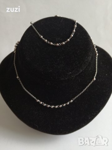  колие и гривна комплект - сребро проба 925, снимка 1