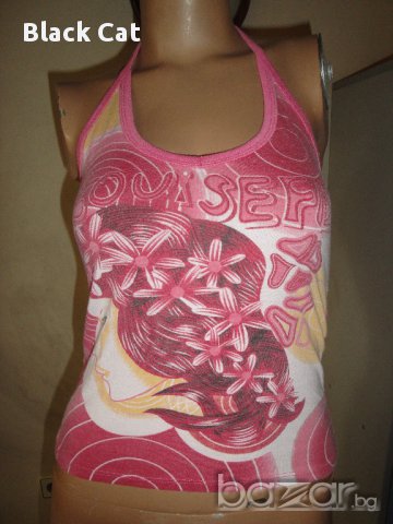 Ефектен розов дамски топ / потник, с гол гръб, дамска блуза / тениска без ръкави,ръкав,дамско бюстие, снимка 5 - Потници - 9015805