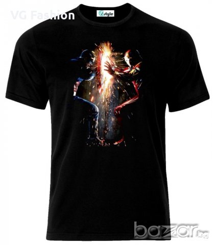 Мъжка тениска Inspired By Avengers Captain America Iron Man Civil War, снимка 1