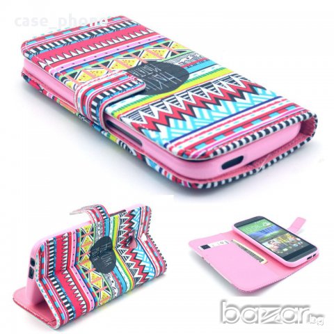 Нов флип кейс от кожа за HTC ONE M8, снимка 3 - Калъфи, кейсове - 11089171