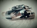 Дамски сандали с ресни, снимка 1 - Сандали - 19848186