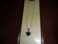 Колие Черно сърце, снимка 1 - Колиета, медальони, синджири - 16820057