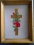 гоблени - кръст с рози и Мадоната , снимка 1 - Гоблени - 10749217