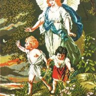 Гоблен ”Ангел пазител”, снимка 1 - Гоблени - 15233214