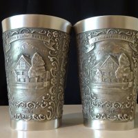 Гравирана чаша от калай. , снимка 5 - Антикварни и старинни предмети - 25778268