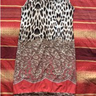 Тигрова рокля с цвят диня, снимка 2 - Рокли - 13735838