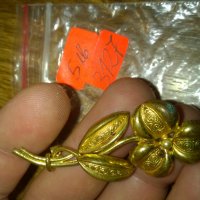 Стара брошка бронз - 189 цвете, снимка 1 - Антикварни и старинни предмети - 23970911