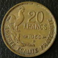 20 франка 1950 В, Франция, снимка 1 - Нумизматика и бонистика - 11719839