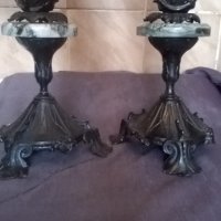 два барокови свещника , снимка 2 - Антикварни и старинни предмети - 23854305