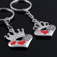 Червено и Сребърно сърца с надпис Love You - двойка пасващи ключодържатели за влюбени, снимка 9 - Бижутерийни комплекти - 22264994