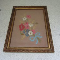 бродиран гоблен - полски цветя, снимка 2 - Гоблени - 18029162