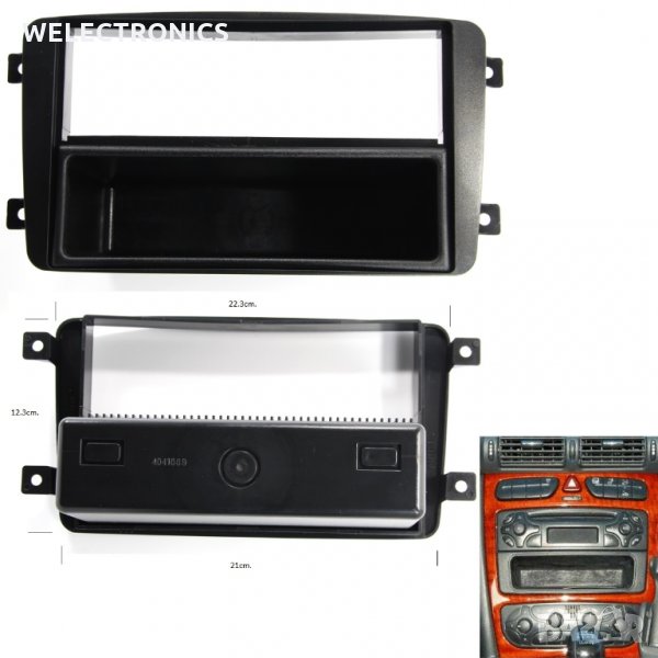 Рамка за автомобилно радио MERCEDES C W203 00>2004 VITO, снимка 1